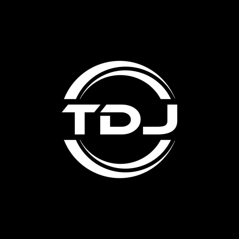 tdj logo ontwerp, inspiratie voor een uniek identiteit. modern elegantie en creatief ontwerp. watermerk uw succes met de opvallend deze logo. vector