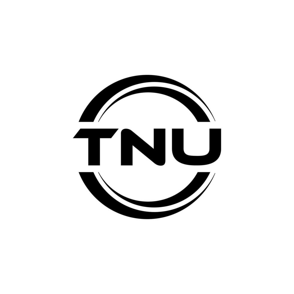 tnu logo ontwerp, inspiratie voor een uniek identiteit. modern elegantie en creatief ontwerp. watermerk uw succes met de opvallend deze logo. vector