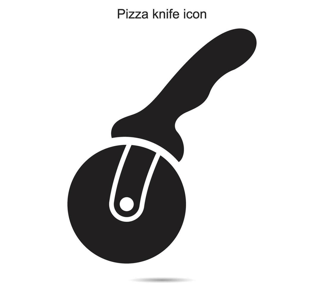 pizza mes icoon, vector illustratie.