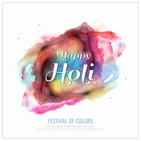 Abstracte Gelukkige kleurrijke het festival decoratieve vectorachtergrond van Holi vector