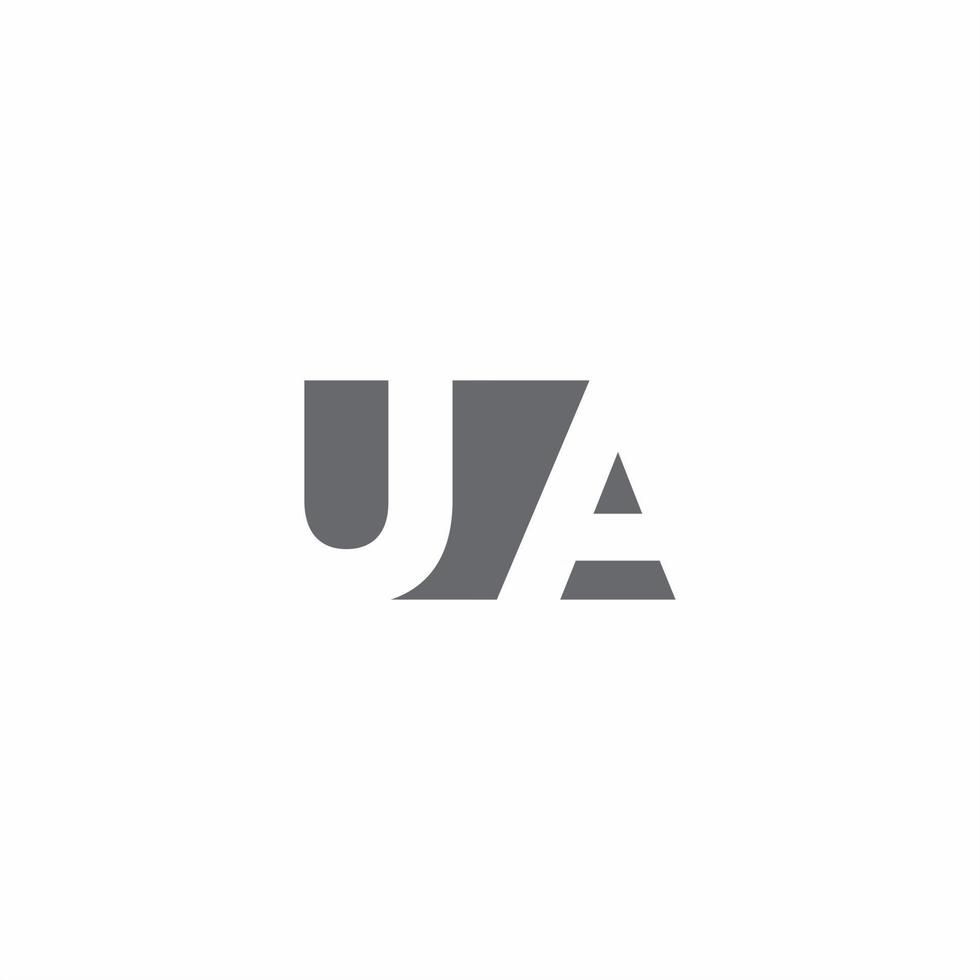 ua logo monogram met ontwerpsjabloon voor negatieve ruimtestijl vector