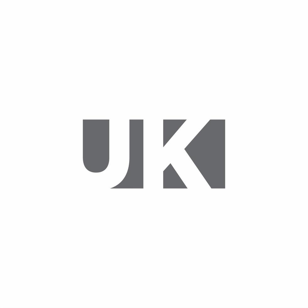 uk logo monogram met ontwerpsjabloon voor negatieve ruimtestijl vector