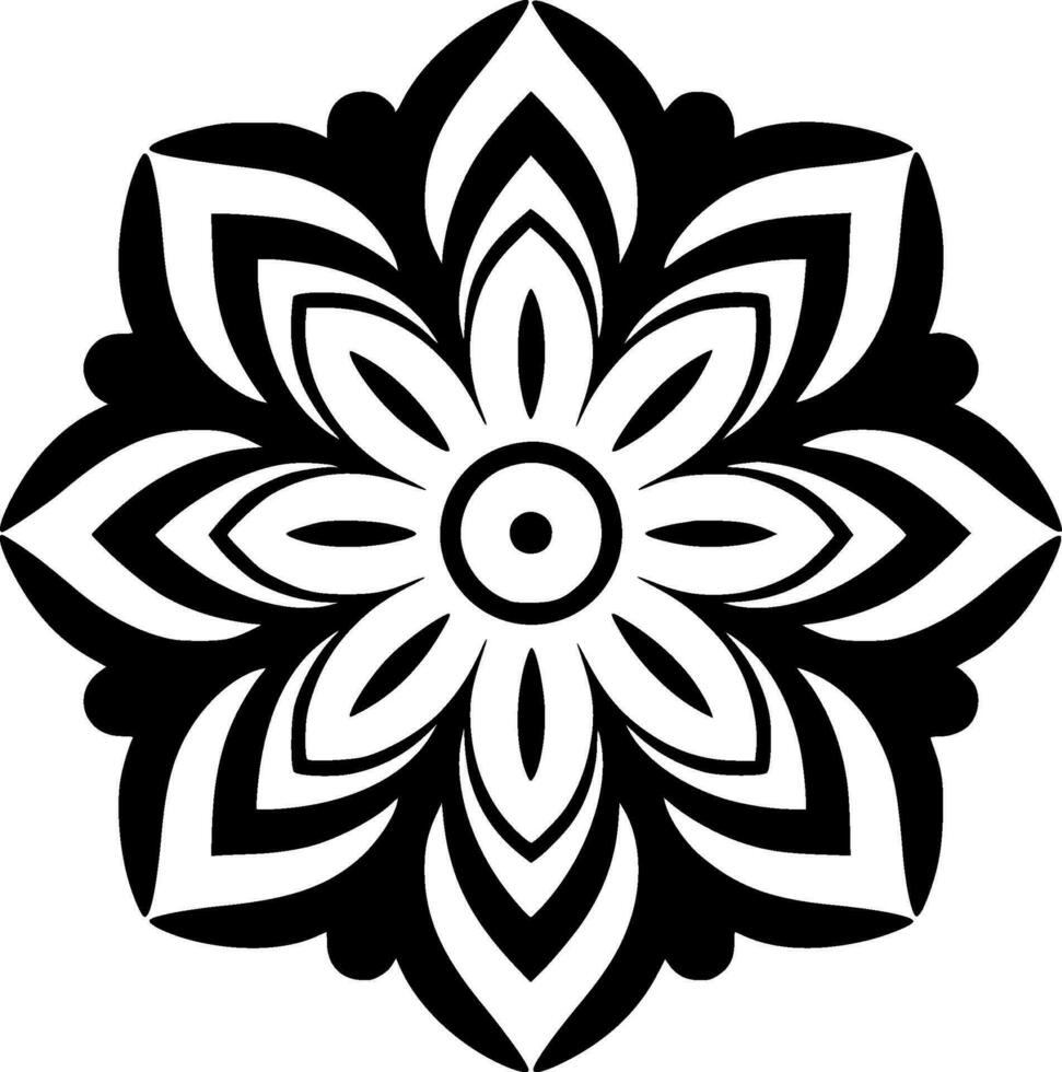 mandala - minimalistische en vlak logo - vector illustratie