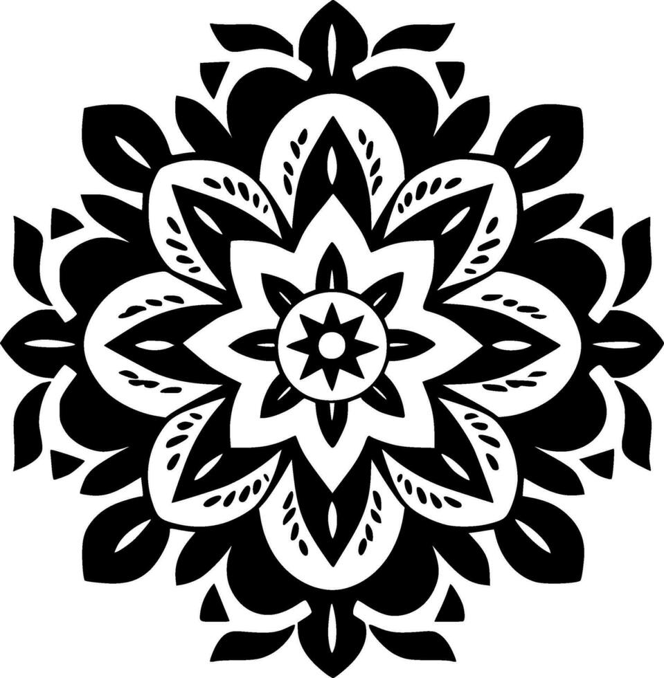 mandala - minimalistische en vlak logo - vector illustratie