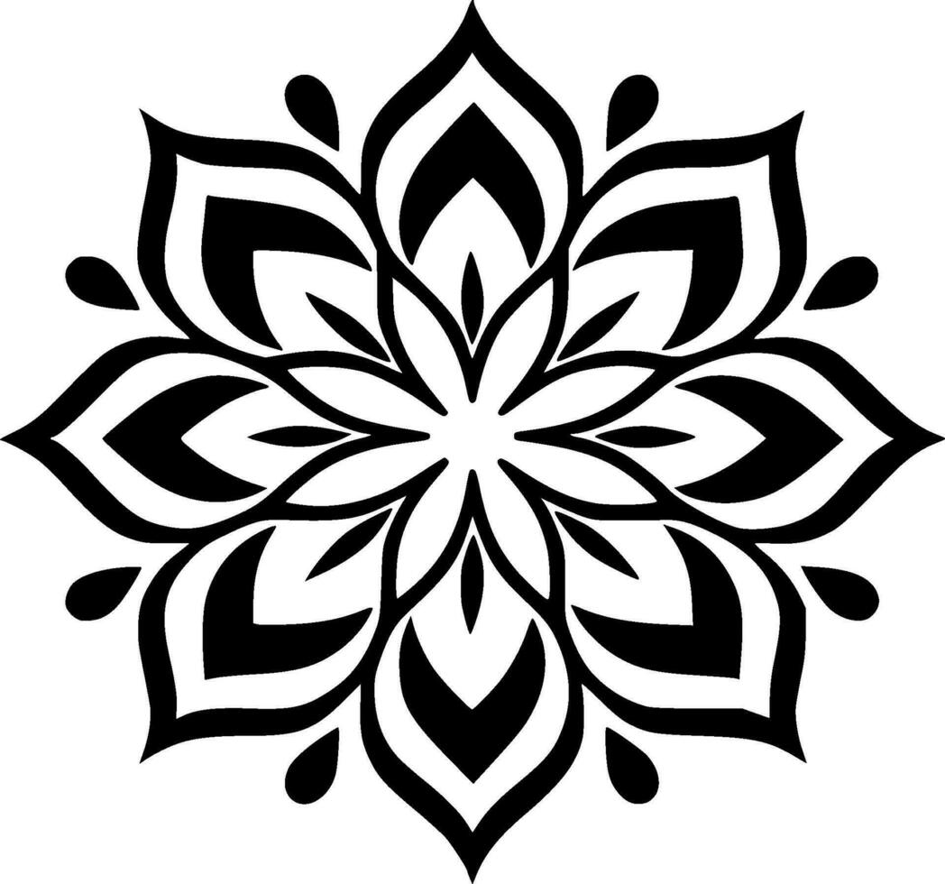 mandala, zwart en wit vector illustratie