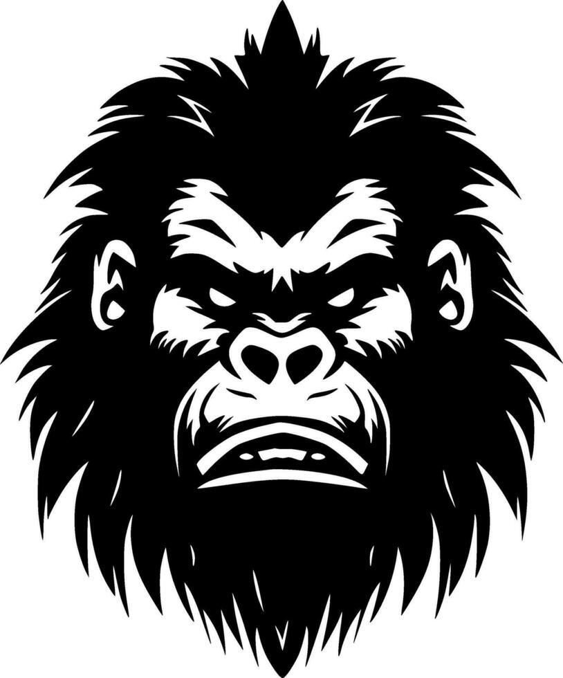 gorilla, minimalistische en gemakkelijk silhouet - vector illustratie