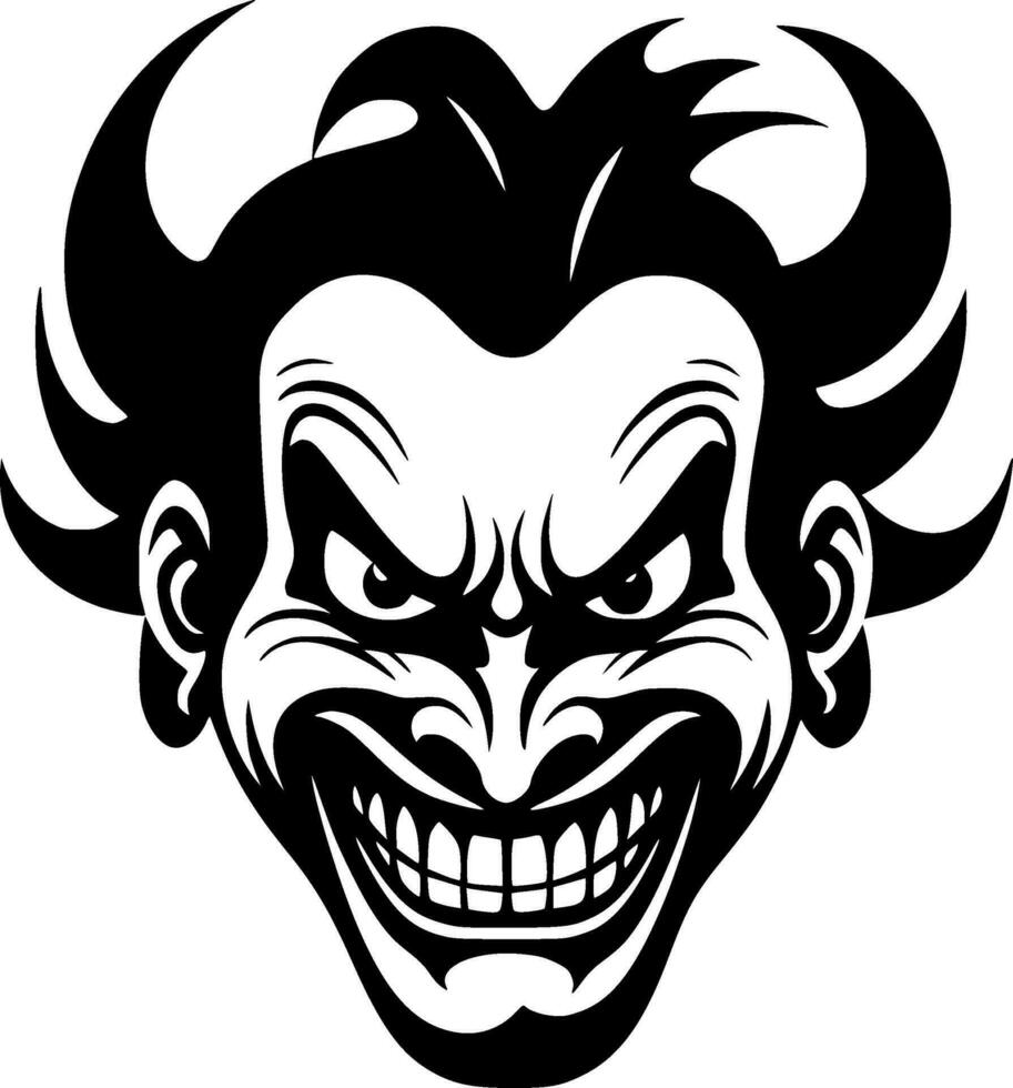 clown - minimalistische en vlak logo - vector illustratie