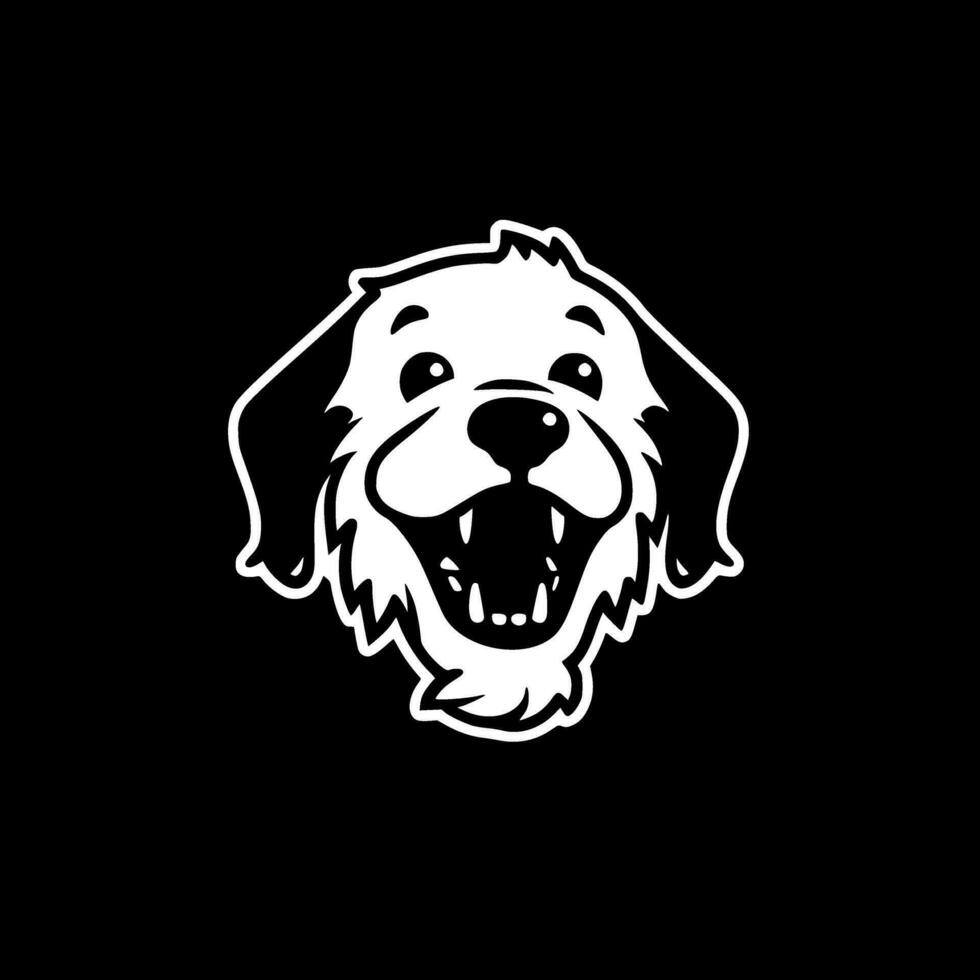 hond - minimalistische en vlak logo - vector illustratie