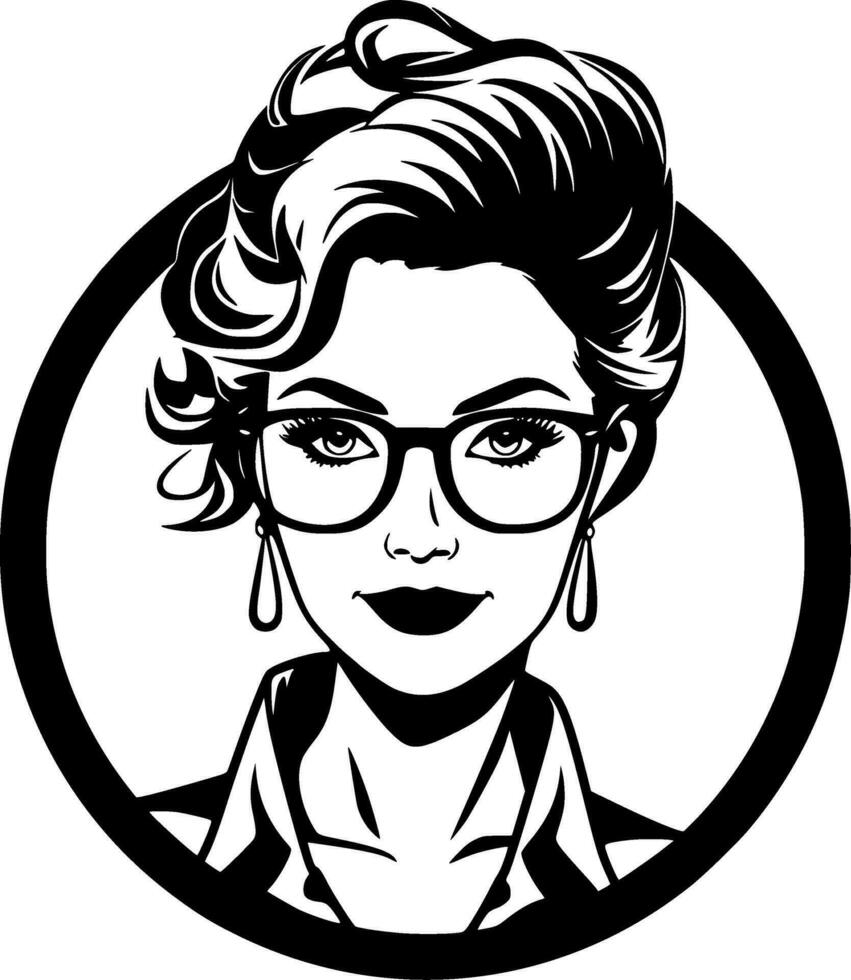 leraar - minimalistische en vlak logo - vector illustratie