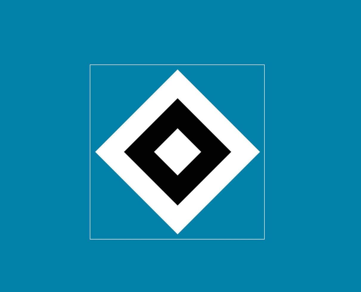 Hamburger sv club symbool logo Amerikaans voetbal bundesliga Duitsland abstract ontwerp vector illustratie met blauw achtergrond