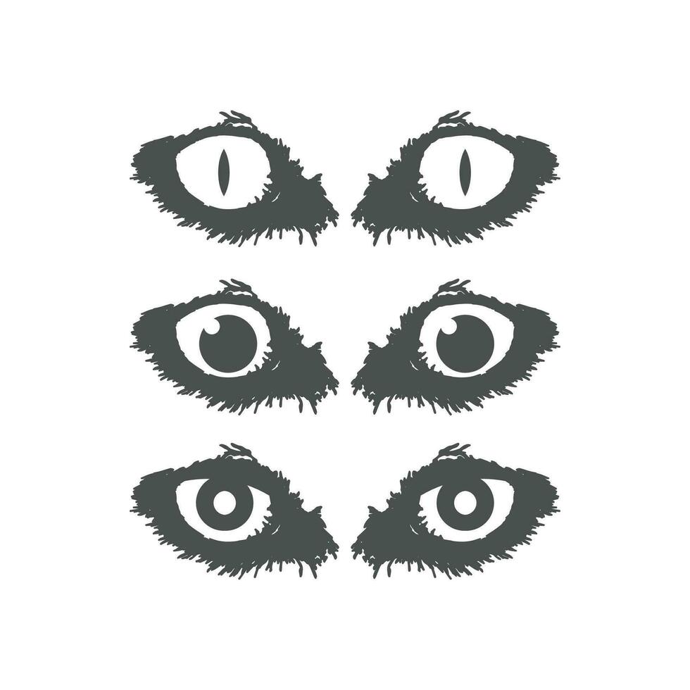 illustratie van dier oog voor kat adelaar tijger uil of wolf illustratie vector