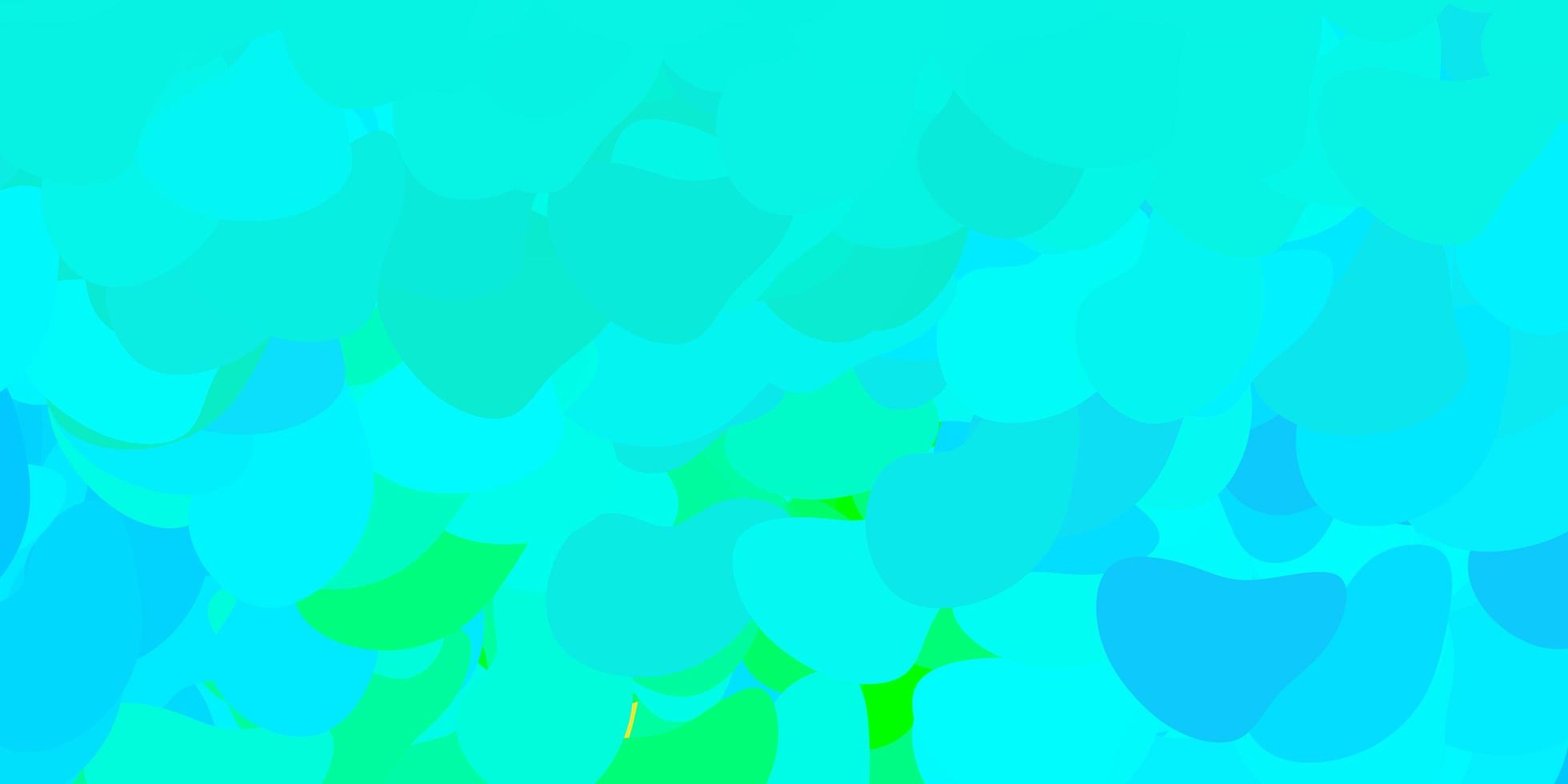 donkerblauw, groen vectormalplaatje met abstracte vormen. vector