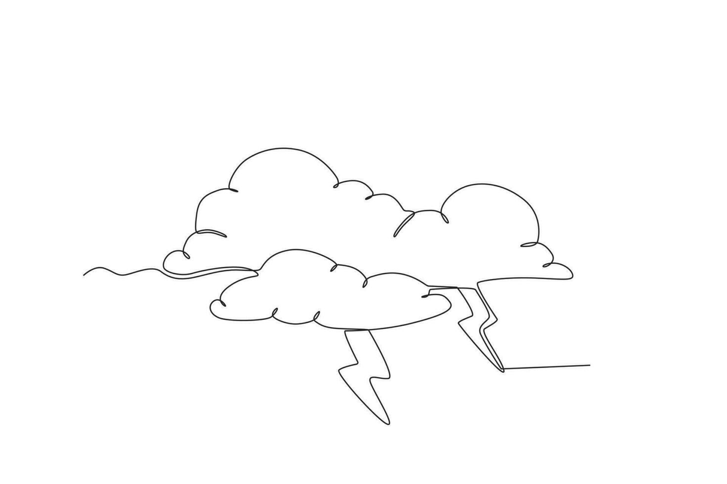 slecht het weer, wolken, en bliksem vector