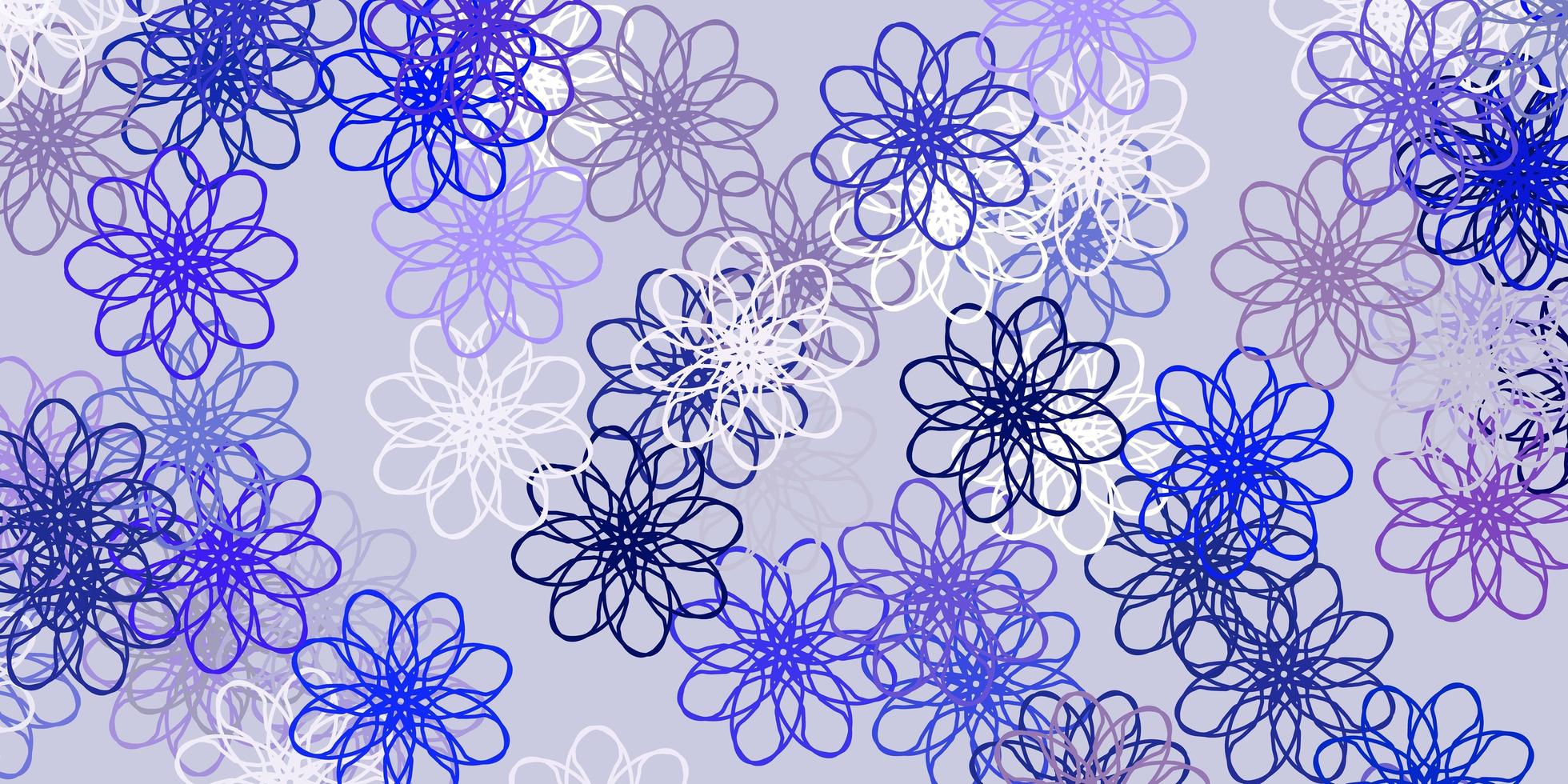 lichtroze, blauw vector natuurlijk kunstwerk met bloemen.