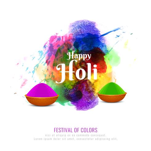 Abstract Gelukkig Holi-kleurrijke festivalontwerp als achtergrond vector