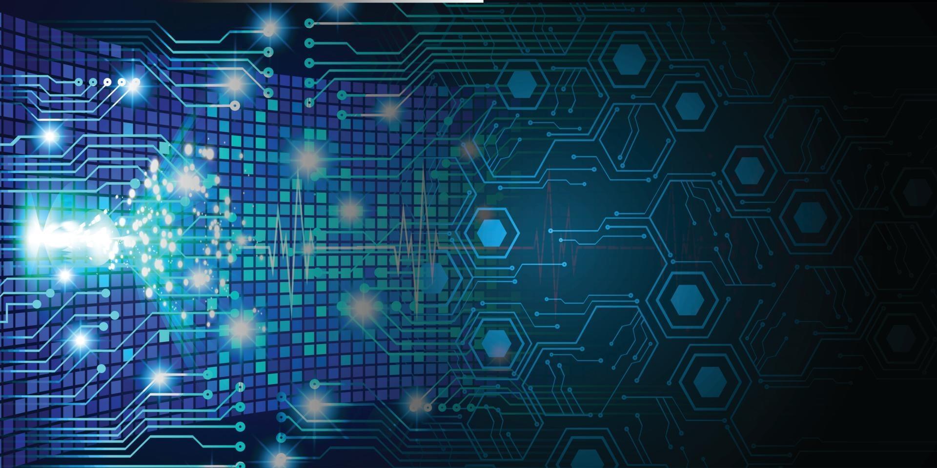 cyber circuit toekomstige technologie concept achtergrond vector