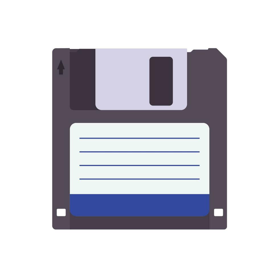 floppy schijf vlak illustratie. schoon icoon ontwerp element Aan geïsoleerd wit achtergrond vector