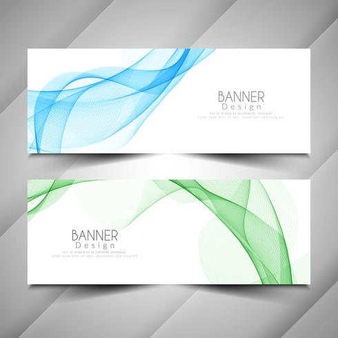 Abstracte moderne golfstijl banners set vector