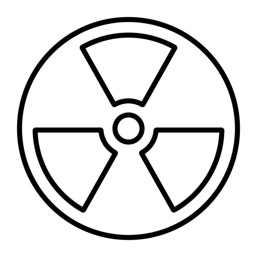 gemakkelijk radioactief icoon. nucleair teken. vector. vector