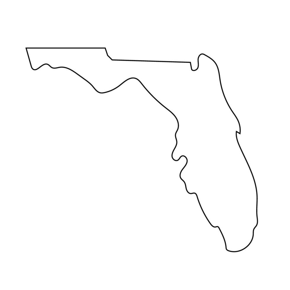 gemakkelijk Florida kaart icoon. vector. vector