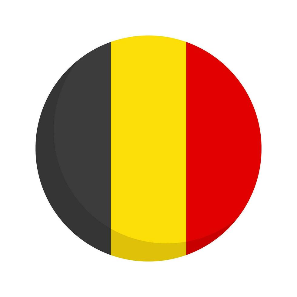 ronde belgisch vlag icoon. vlag van belgië. vector. vector
