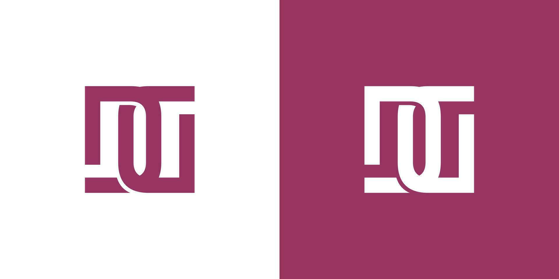 modern en uniek dg logo ontwerp vector