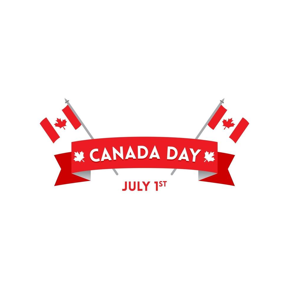 happy canada day gratis vector illustratie badge voor pictogrammen, stickers en emblemen