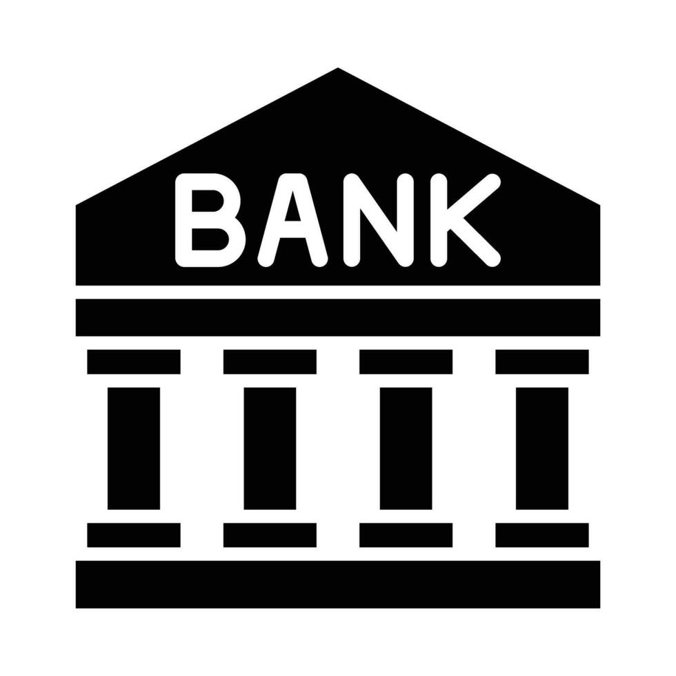 bank vector glyph icoon voor persoonlijk en reclame gebruiken.