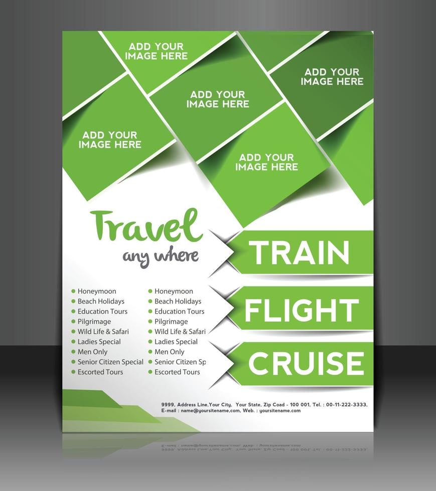 ontwerpsjabloon voor reisbrochures vector