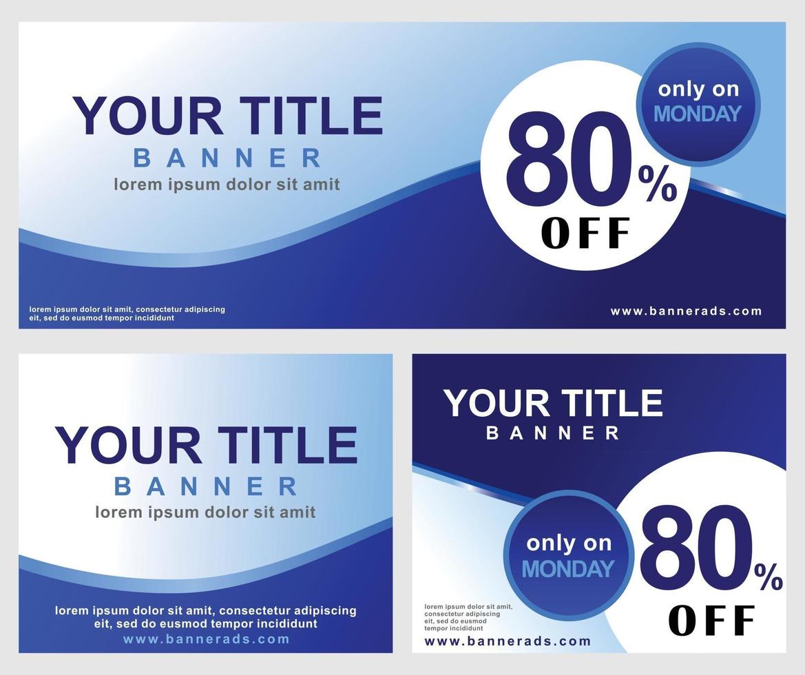 banner of advertentiesjabloon met blauwe kleur vector