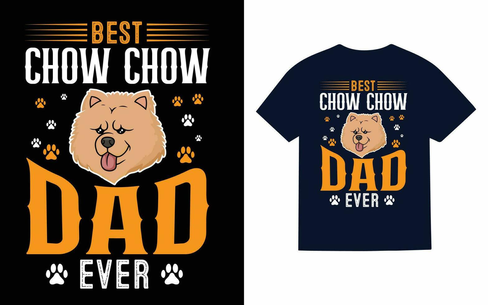 chow chow hond t-shirt ontwerp vector