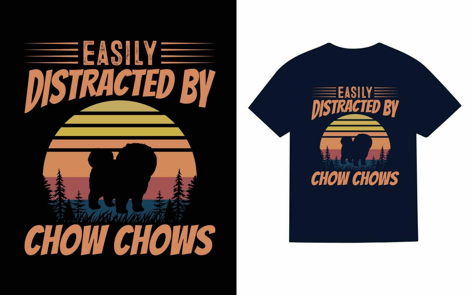 chow chow hond t-shirt ontwerp vector