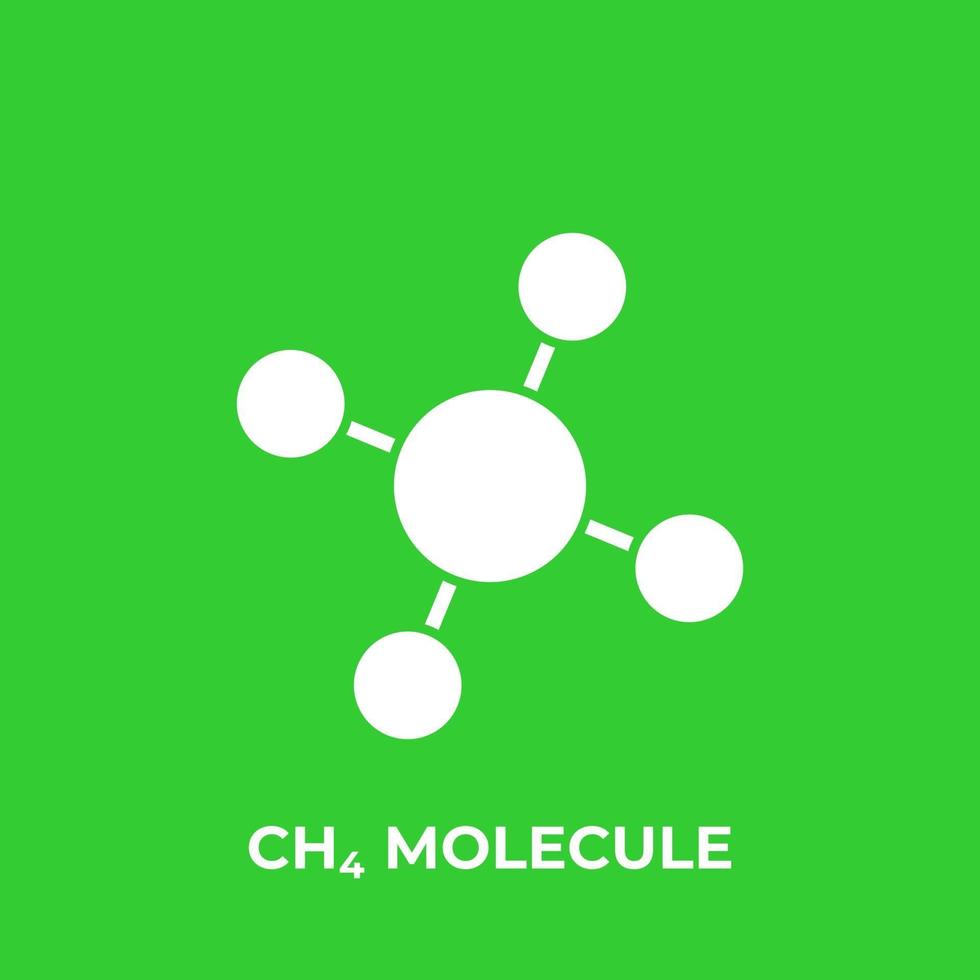 methaanmolecuul, ch4 vector icon