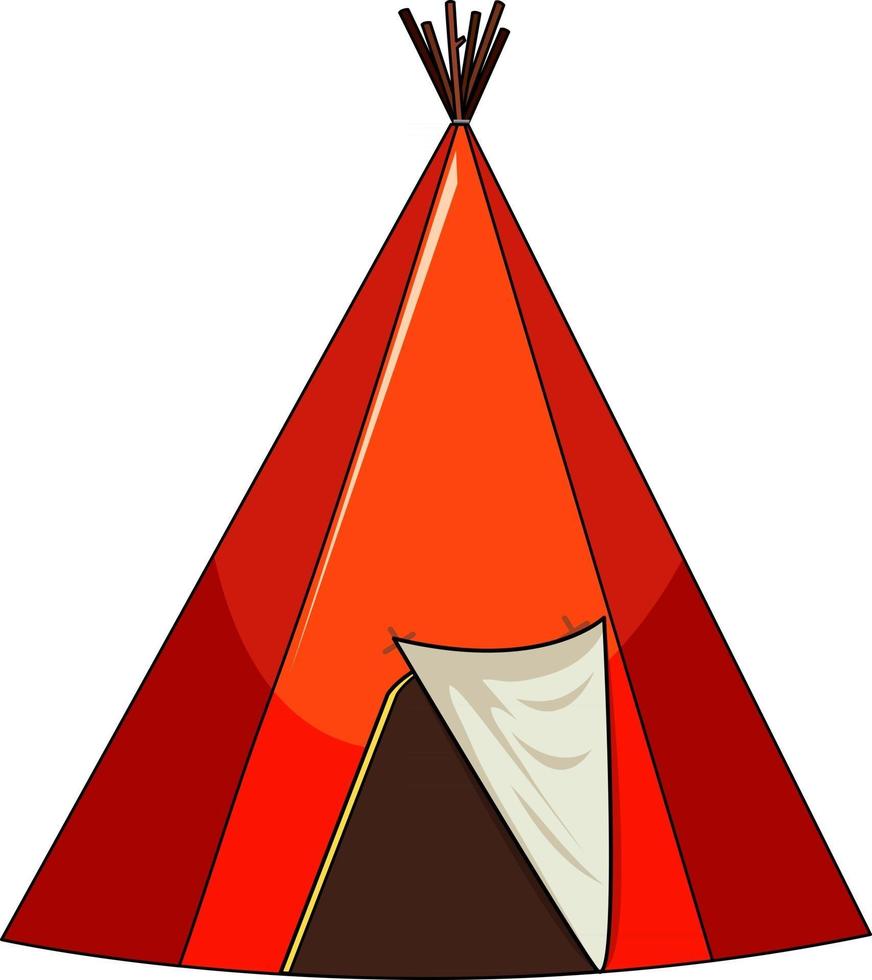 camping tent geïsoleerd op een witte achtergrond vector