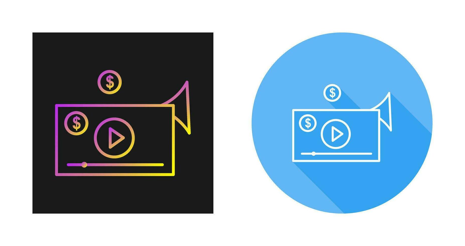 videomarketing vectorpictogram vector