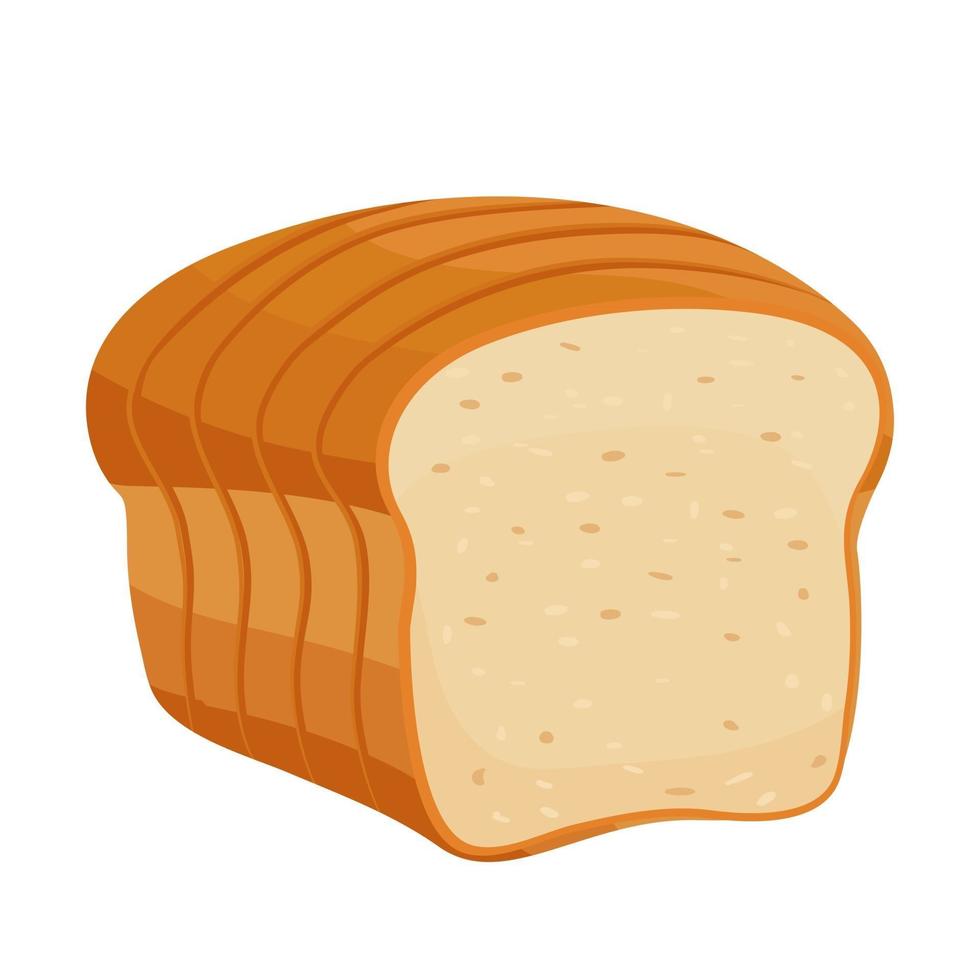 cartoon vector illustratie geïsoleerde object heerlijk meel eten bakkerij brood volkoren toast