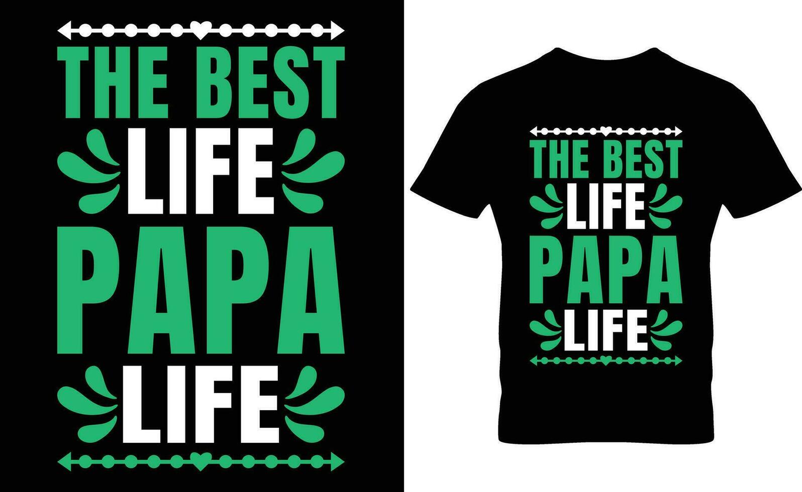 de het beste leven papa leven typografie t-shirt ontwerp vector