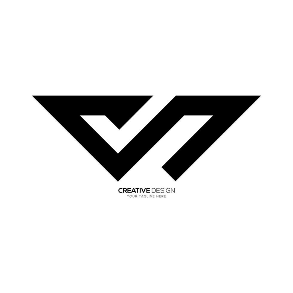brief vs of sv lijn vorm creatief eerste modern monogram logo. v logo. s logo vector