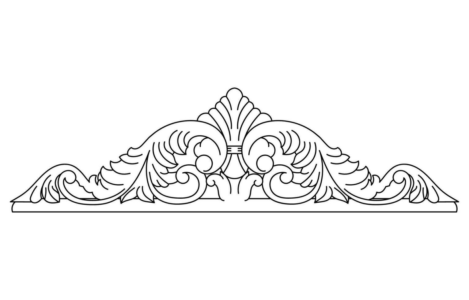 wijnoogst barok ontwerp patroon element gravure retro stijl vector