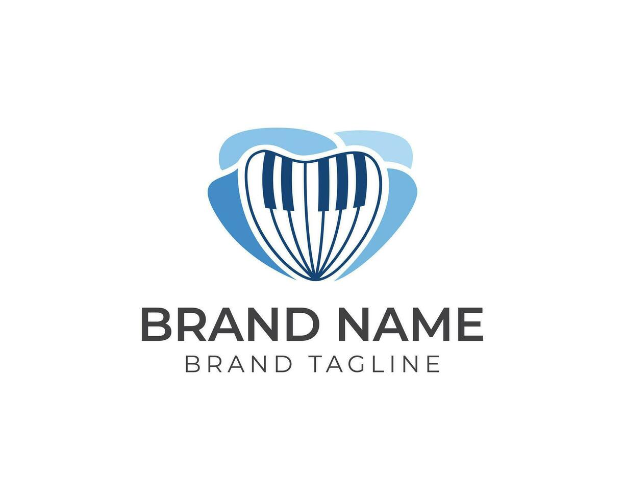 bloemblad piano logo. muziek- Notitie piano logo. combinatie bloemblad met Notitie piano. muziek- sjabloon ontwerp. creatief muziek- ontwerp. vector