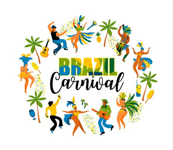 Carnaval van Brazilië. Ontwerpelement voor carnavalconcept en andere gebruikers. vector