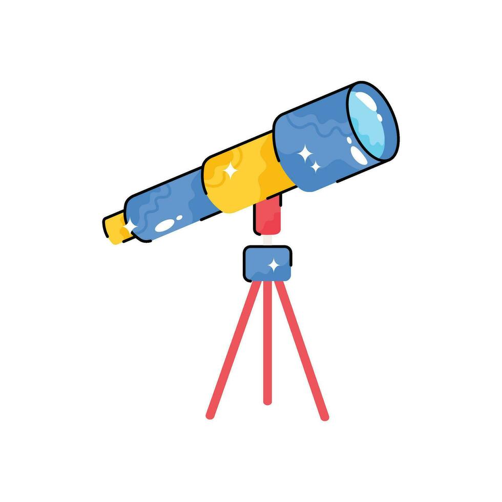 telescoop tekening vector kleurrijk sticker. eps 10 het dossier