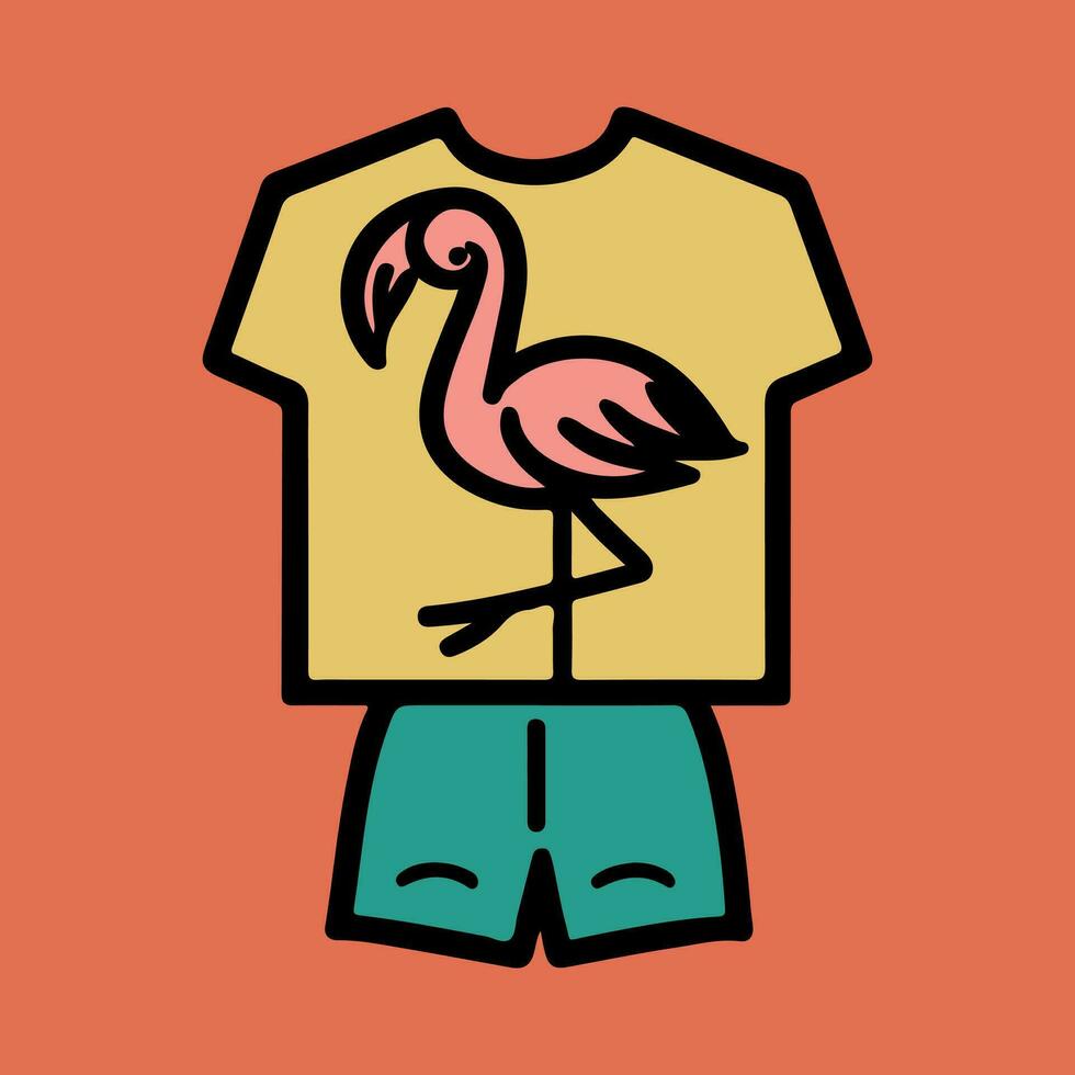 t-shirt en shorts sjabloon voor website en spandoek. vector illustratie eps 10.