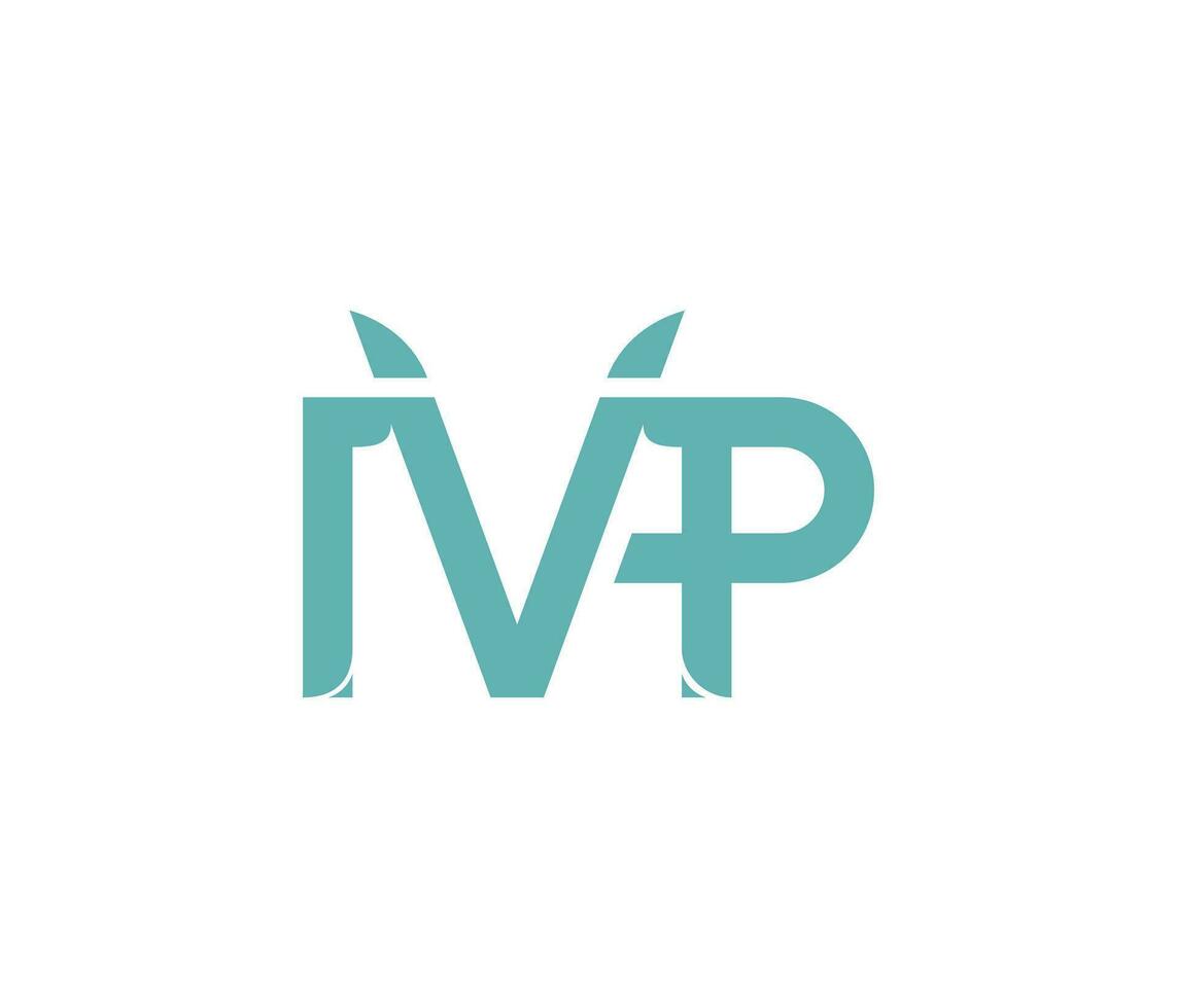 mvp brief logo ontwerp met negatief ruimte concept. mvp brieven verbonden. vector