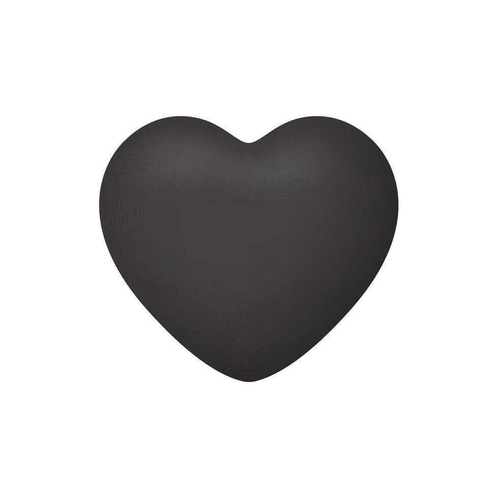 3d realistisch hart of liefde icoon vector illustraties