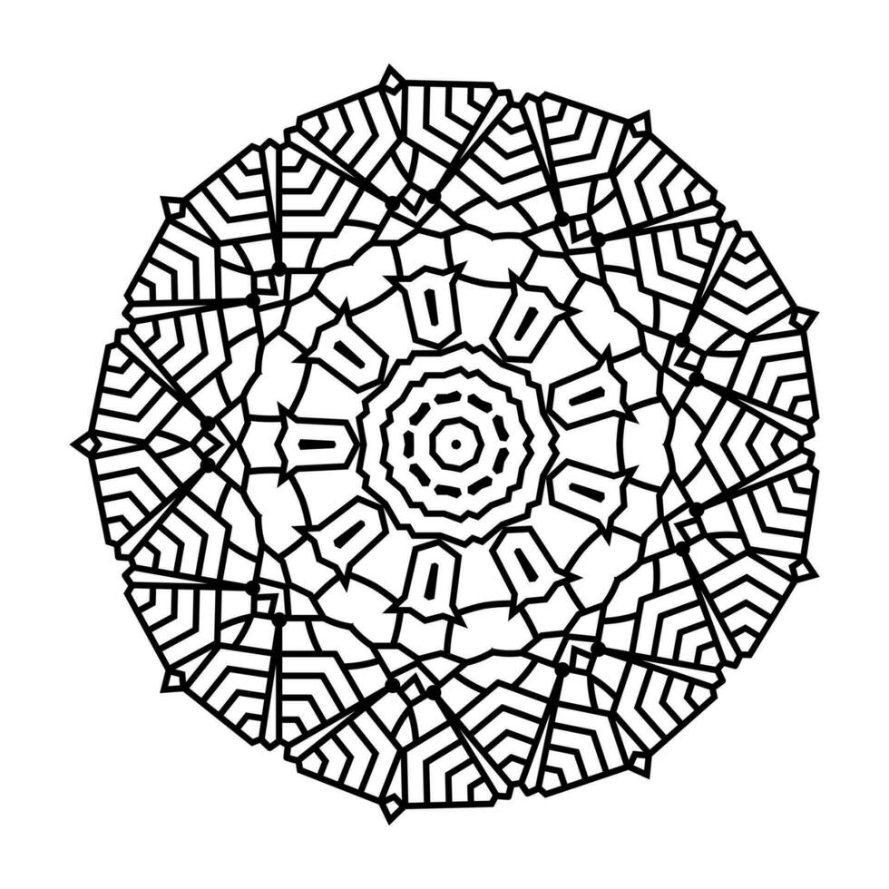 mandala kunst voor kleur boek. schoon decoratief ronde ornament. oosters patroon, vector illustratie kleur boek bladzijde. circulaire patroon in het formulier van mandala voor henna, mehndi, tatoeëren, decoratie.