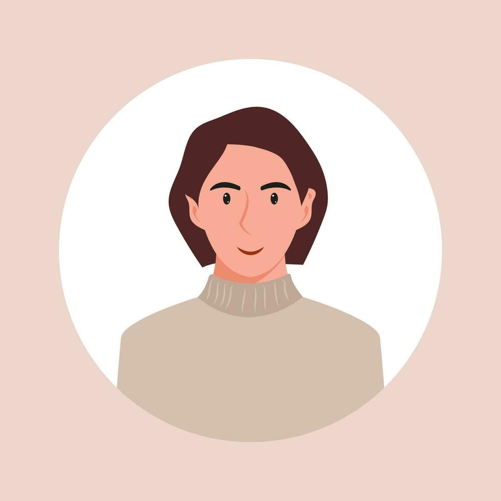 cirkel de avatar met de portret Dames van divers races en kapsels. verzameling van gebruiker profielen. ronde icoon met gelukkig glimlachen menselijk. kleurrijk vlak vector illustratie.