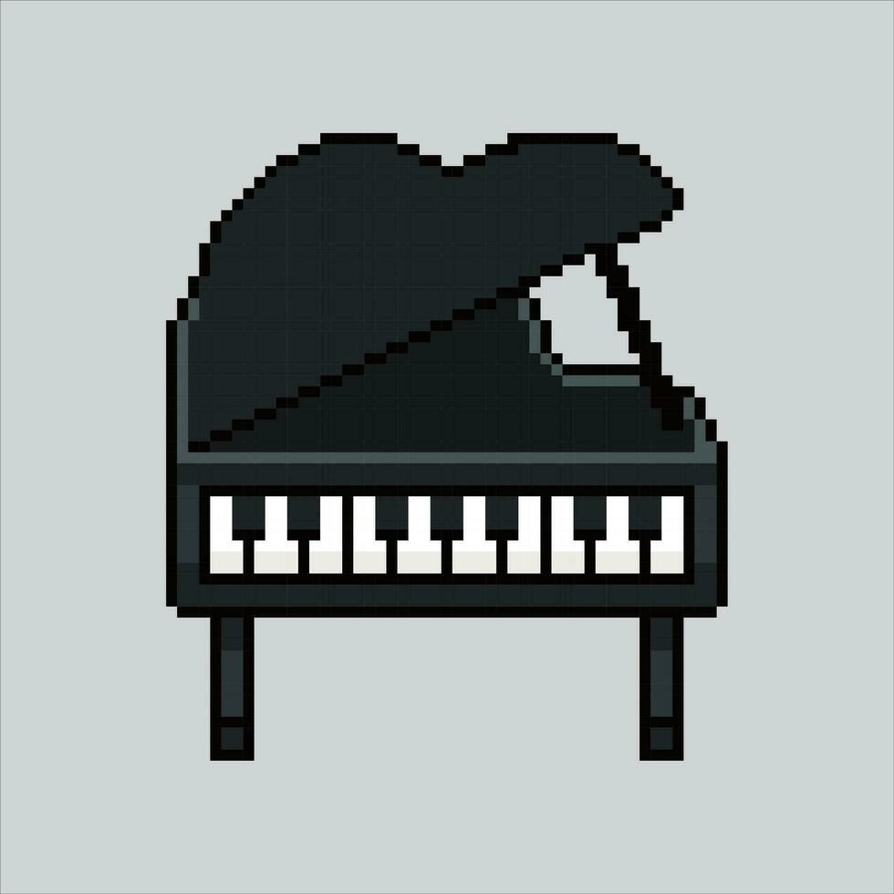 pixel kunst illustratie piano. korrelig piano. piano muziek- icoon korrelig voor de pixel kunst spel en icoon voor website en video spel. oud school- retro. vector