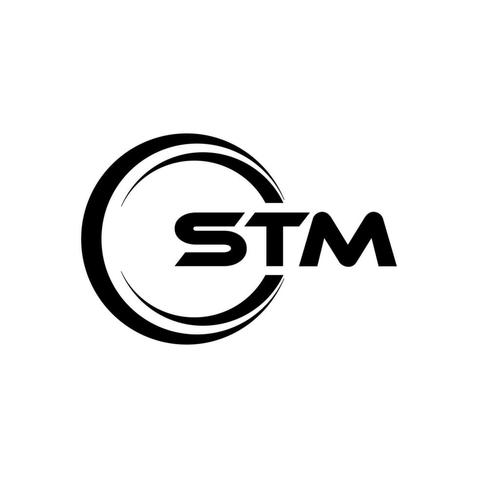 stm logo ontwerp, inspiratie voor een uniek identiteit. modern elegantie en creatief ontwerp. watermerk uw succes met de opvallend deze logo. vector