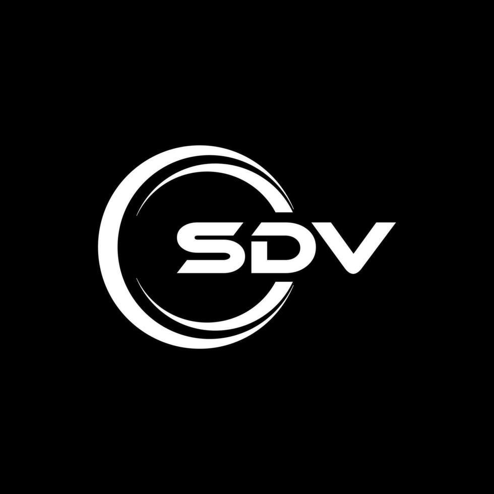 sdv logo ontwerp, inspiratie voor een uniek identiteit. modern elegantie en creatief ontwerp. watermerk uw succes met de opvallend deze logo. vector